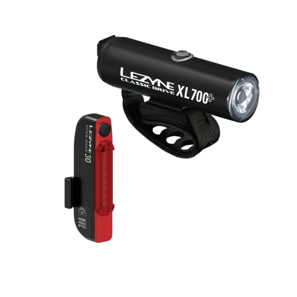 Lezyne Classic Drive XL 700+ / Stick+ Drive Pair, satin black